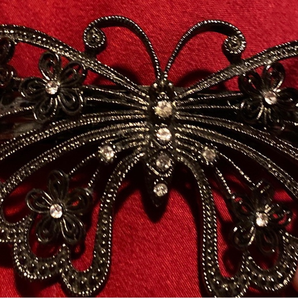 Vintage 925 Silver Butterfly Hair Clip